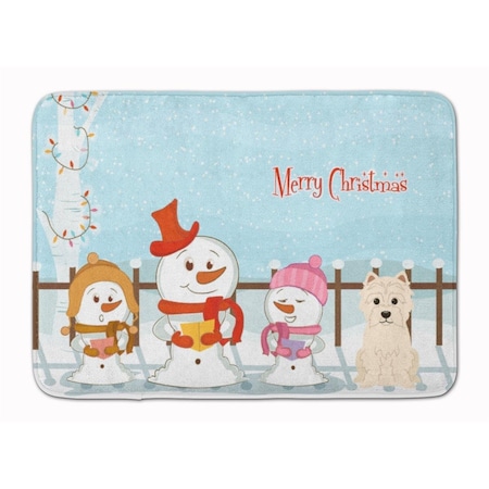 Carolines Treasures Merry Christmas Carolers Westie Machine Washable Memory Foam Mat BB2373RUG